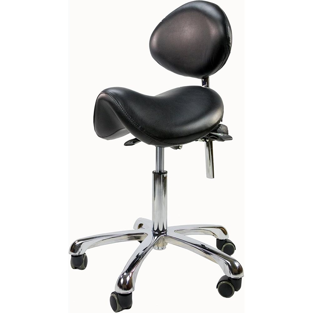 Home & Hotel Textiles Private Limited - Ergonomic Rolling Swivel Stool with Adjustable