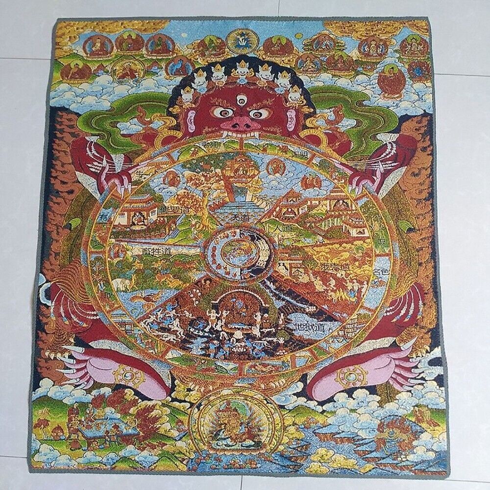 Buddhist Guardian Silk Paintin - Home Textiles China reseña y precio
