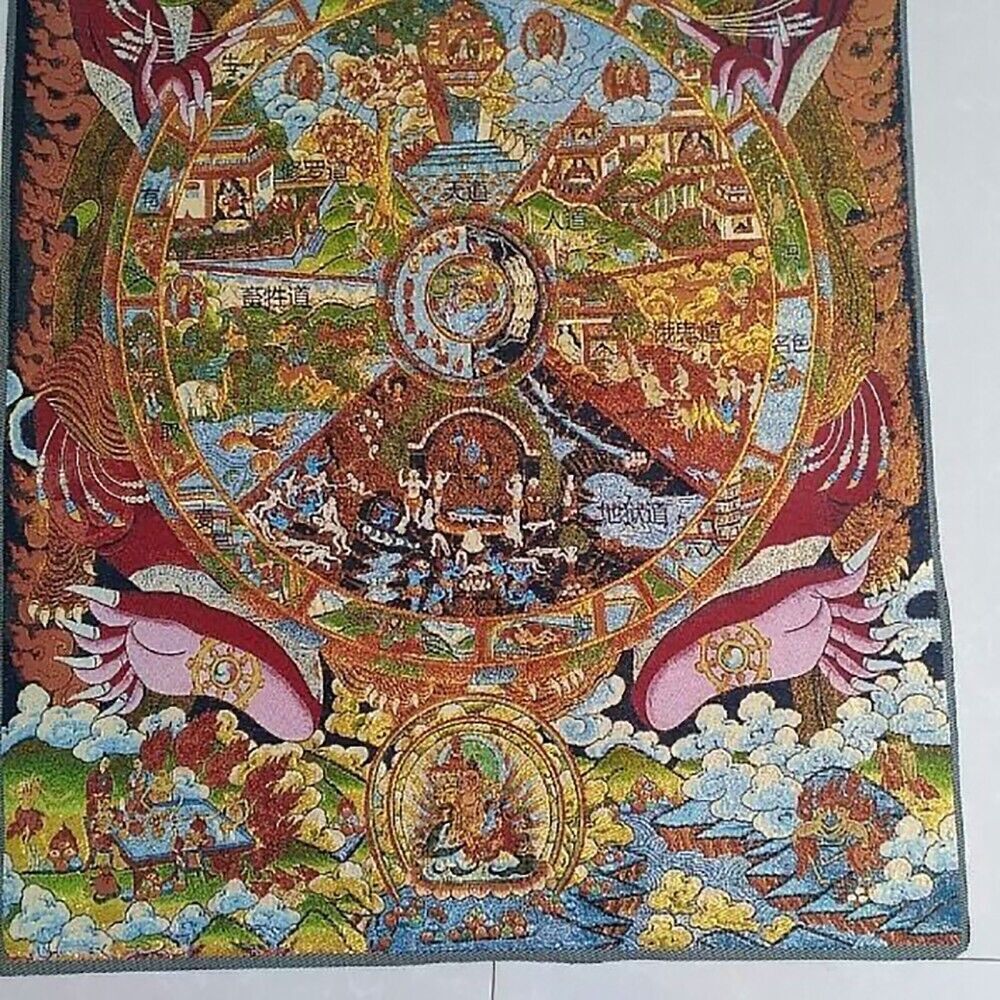Buddhist Guardian Silk Paintin - Home Textiles China reseña y precio