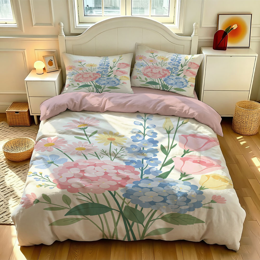 3pcs Floral Print Coreless Duv - Home Textiles Products reseña y precio
