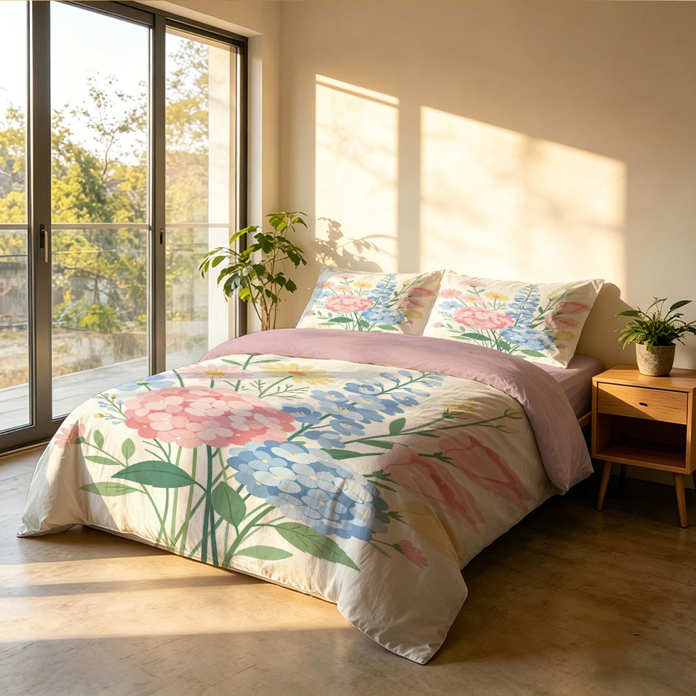 3pcs Floral Print Coreless Duv - Home Textiles Products reseña y precio