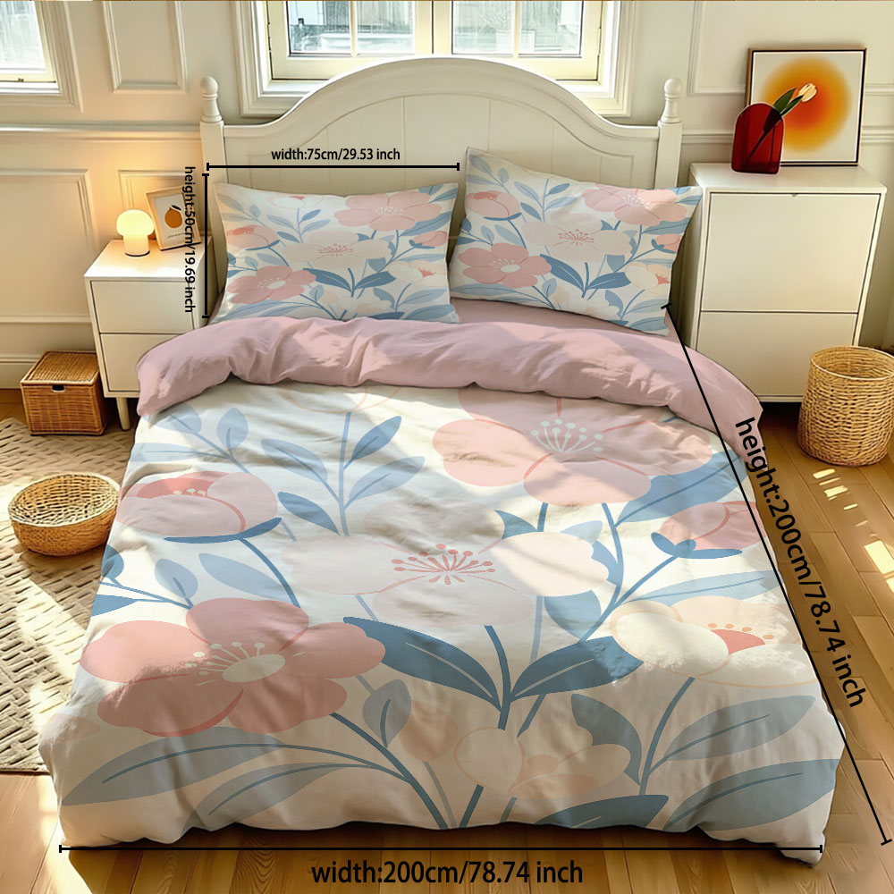 3pcs Floral Print Coreless Duv - Home Textiles Products reseña y precio