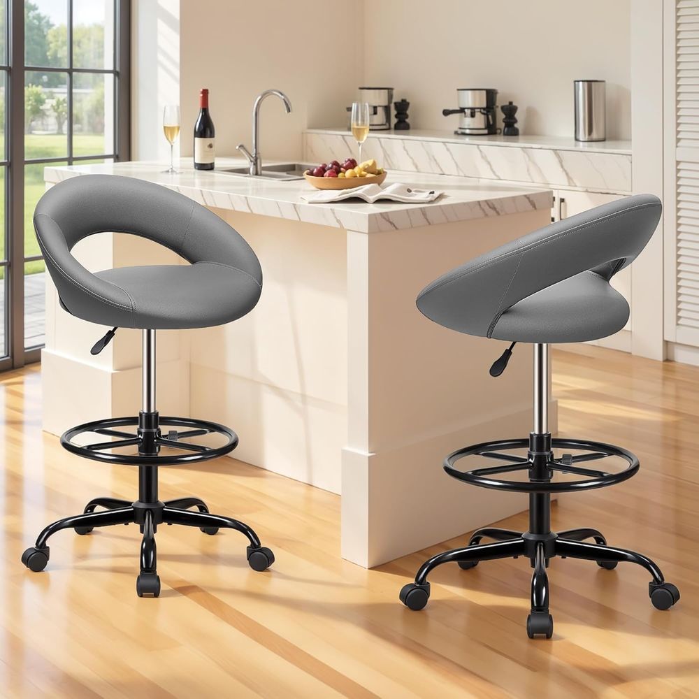 Gray 2-Pack Ergonomic PU Leath - Home & Hotel Textiles Private Limited reseña y precio