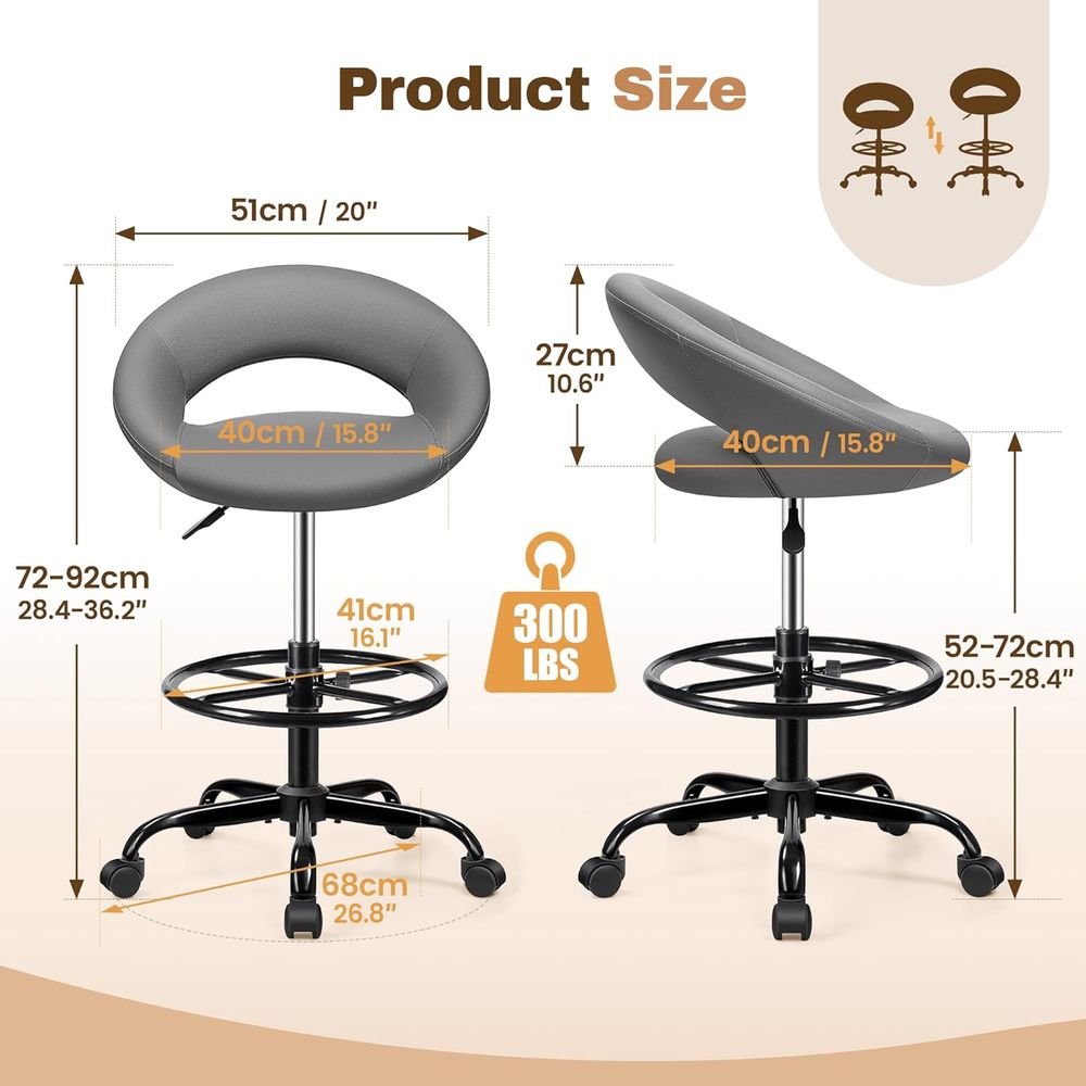 Gray 2-Pack Ergonomic PU Leath - Home & Hotel Textiles Private Limited reseña y precio