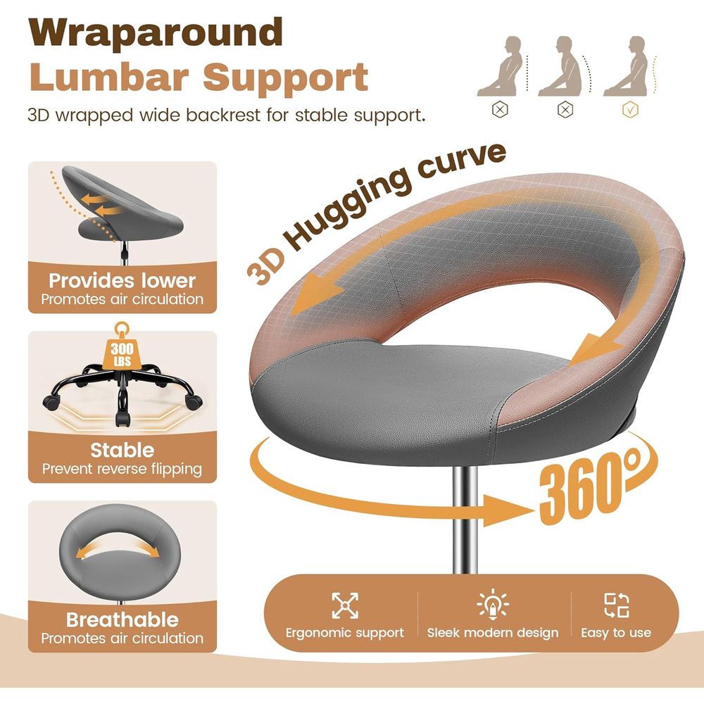 Gray 2-Pack Ergonomic PU Leath - Home & Hotel Textiles Private Limited reseña y precio