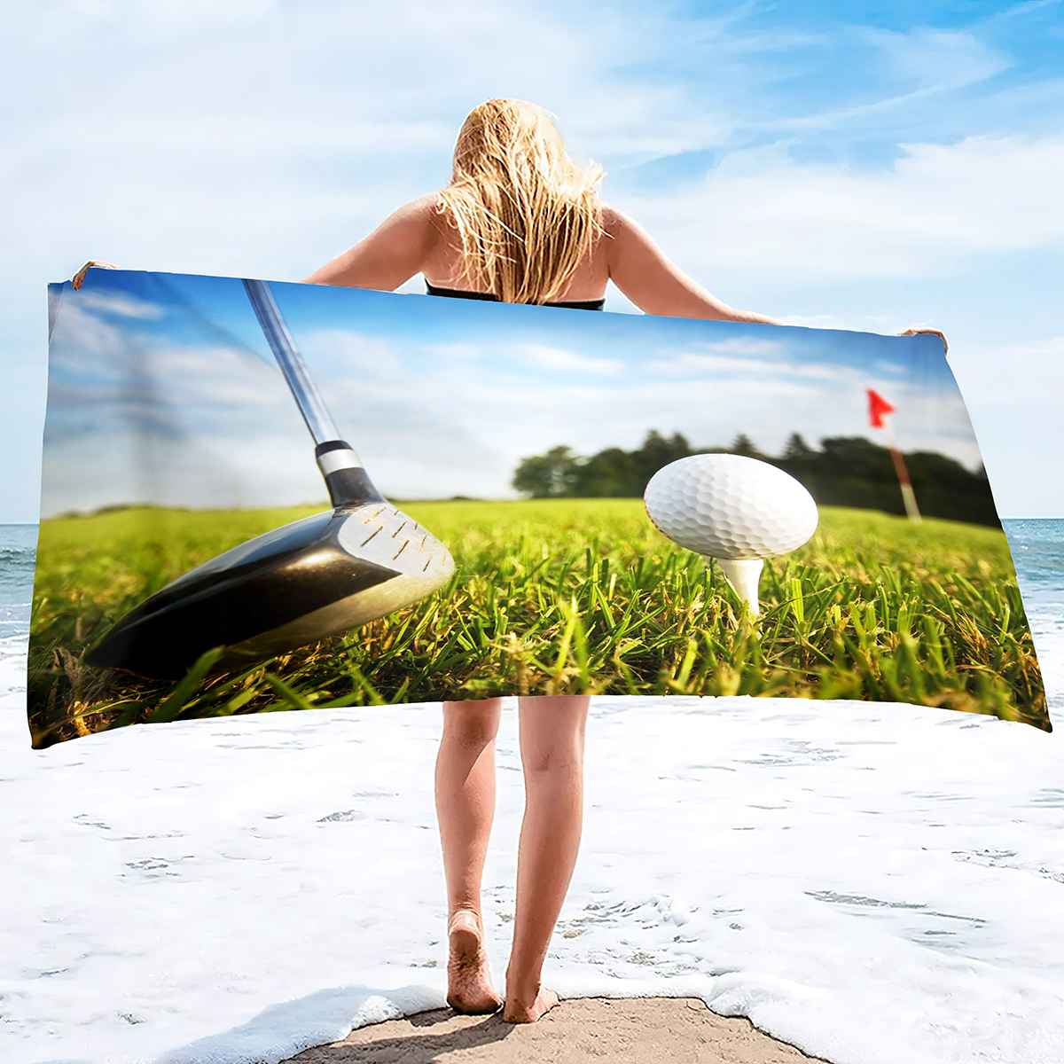 Sport Ball Golf Beach Towels,G - Home Textiles Face Towel reseña y precio