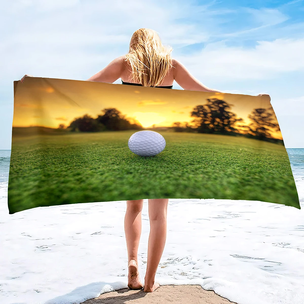 Sport Ball Golf Beach Towels,G - Home Textiles Face Towel reseña y precio