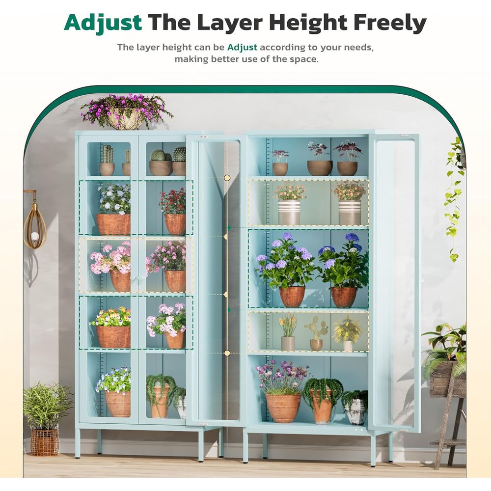 Tall Glass Display Cabinet for - Home & Hotel Textiles Private Limited reseña y precio