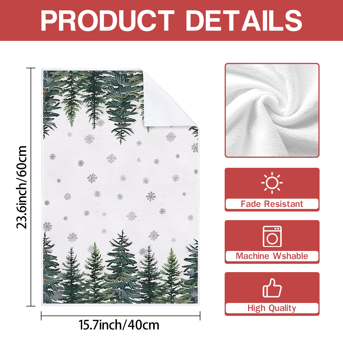 2/4/pcs Christmas Kitchen Towe - Home Textiles Face Towel reseña y precio