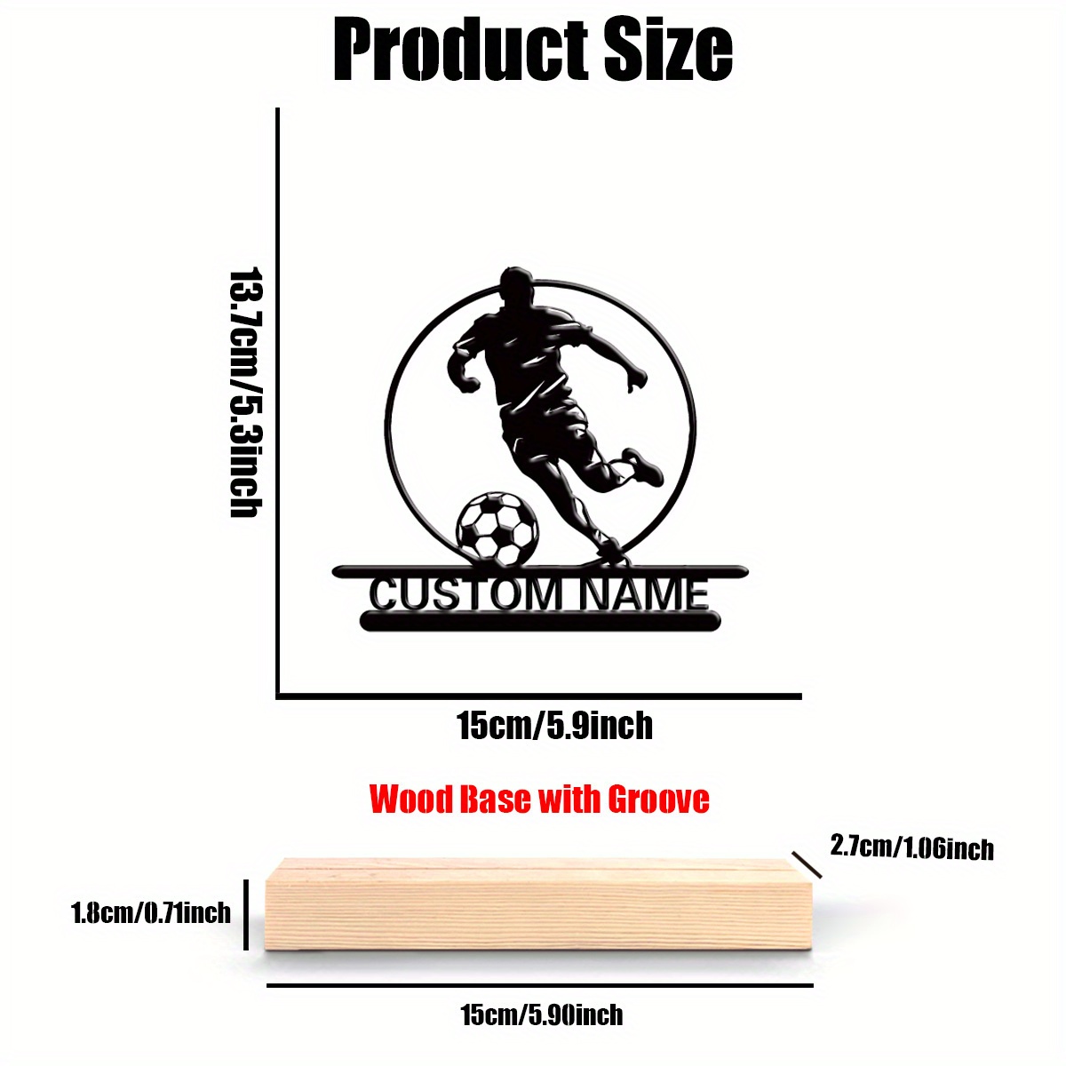 Custom Soccer Player Metal Sta - Home Textiles Products reseña y precio