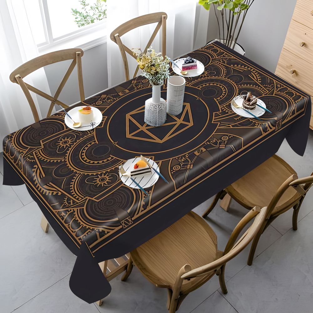 Steampunk Black Golden Gear Pa - Home Textiles Products reseña y precio