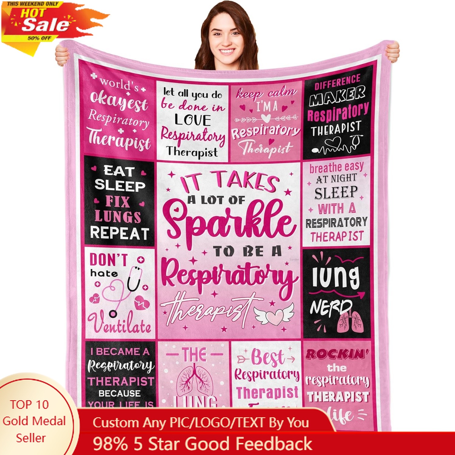 Respiratory Therapist Gifts, R - Home Textiles Week reseña y precio