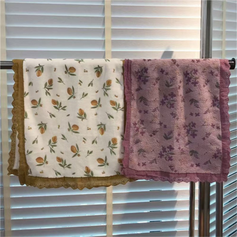 Couple Style Towel With Lace F - Home Textiles Face Towel reseña y precio