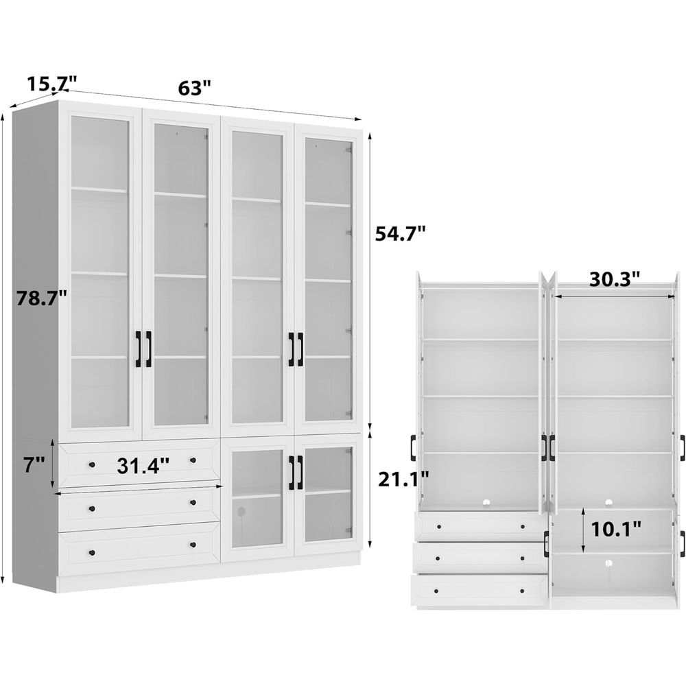 63 Wide Glass Door Display Cab - Home & Hotel Textiles Private Limited reseña y precio
