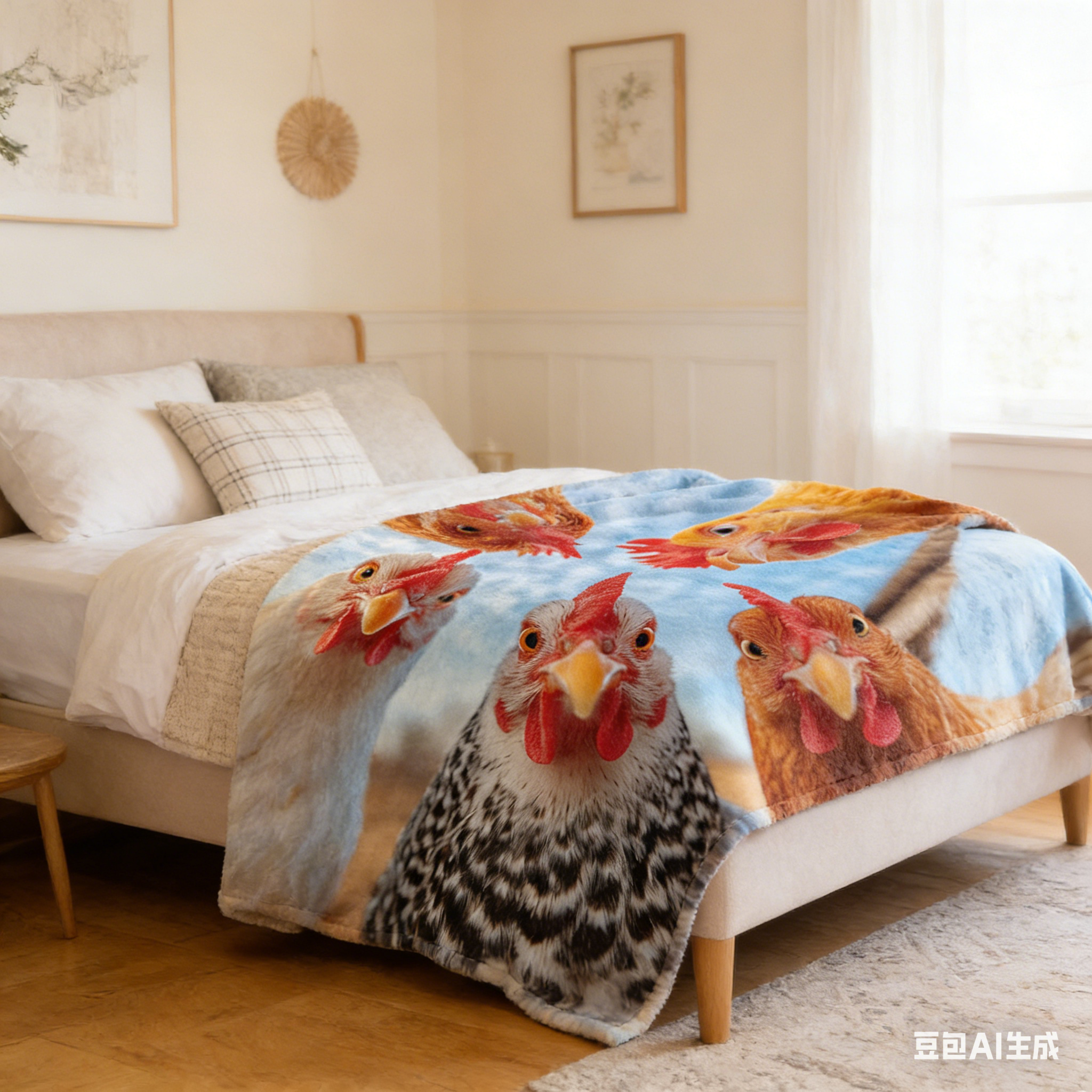 Funny 3D Chicken Face Flannel  - Home Textiles Face Towel reseña y precio