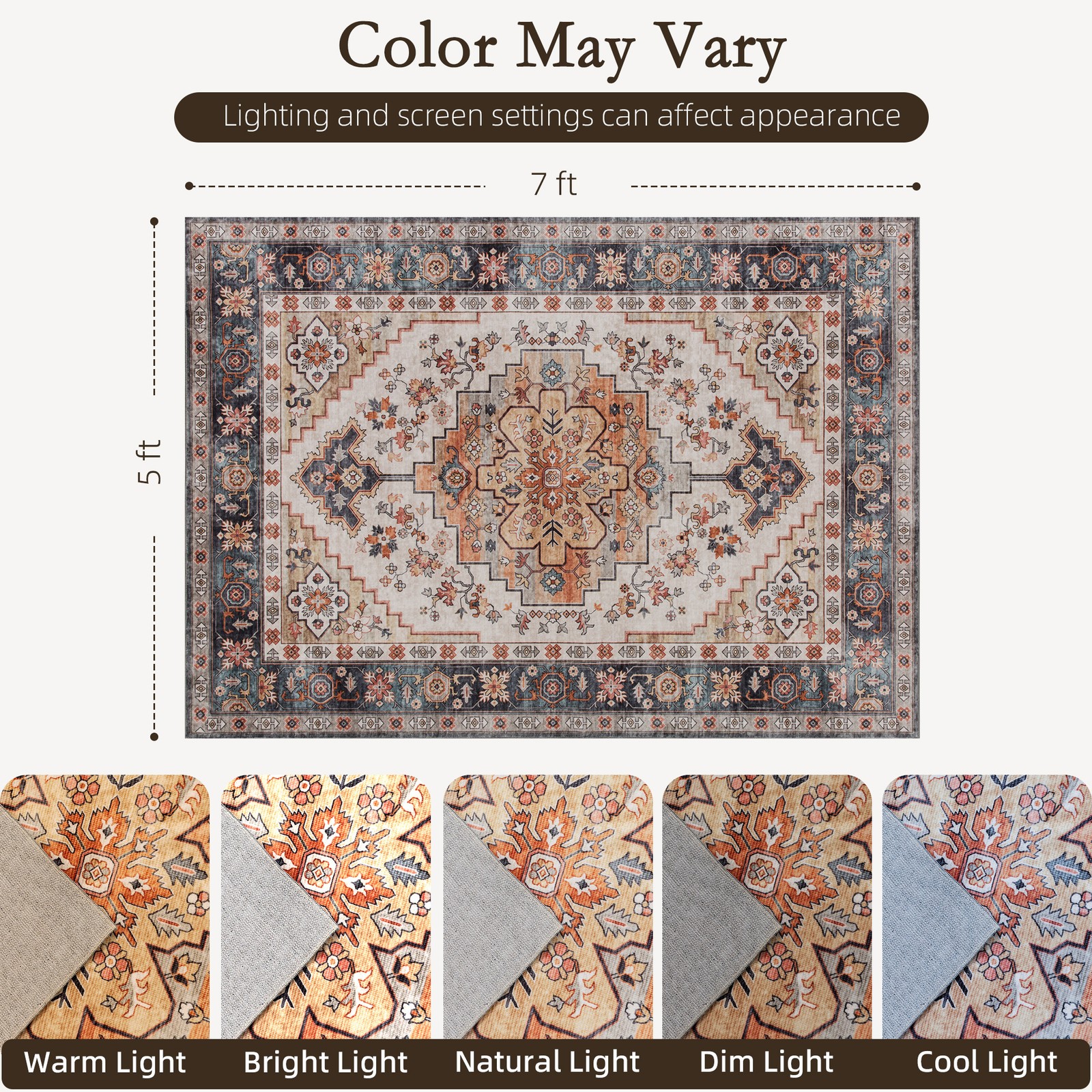 Area Rug 5x7, Machine Washable - Home Textiles China reseña y precio