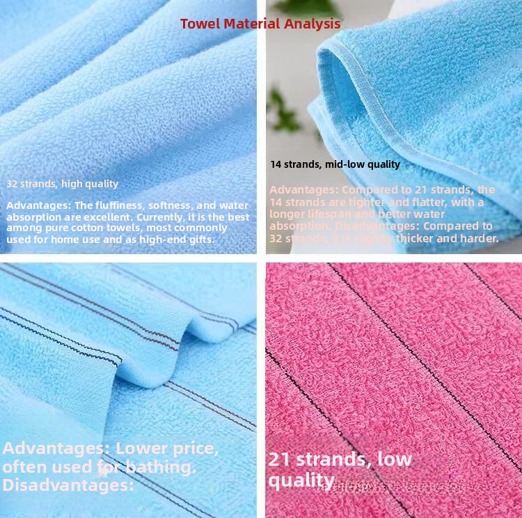 Extra Thi Pure Cotton Bath Tow - Home Textiles Face Towel reseña y precio