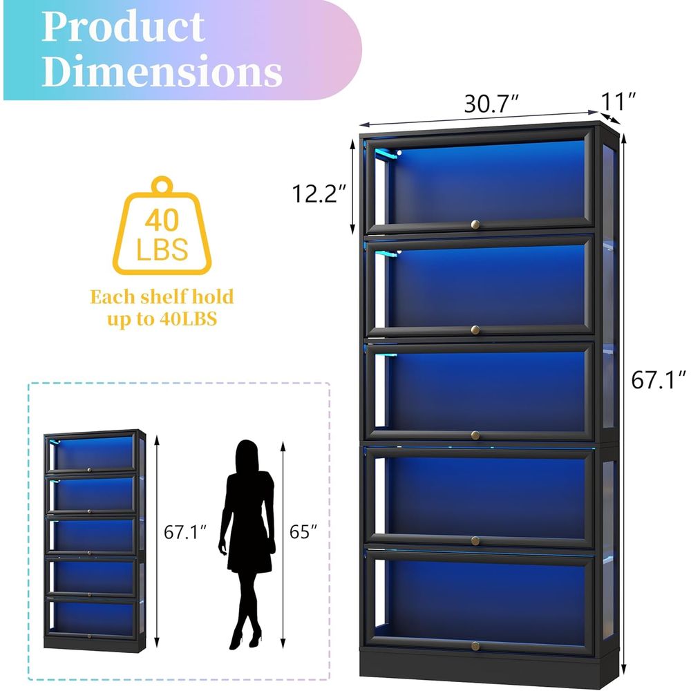 5-Tier Acrylic Glass Display C - Home & Hotel Textiles Private Limited reseña y precio