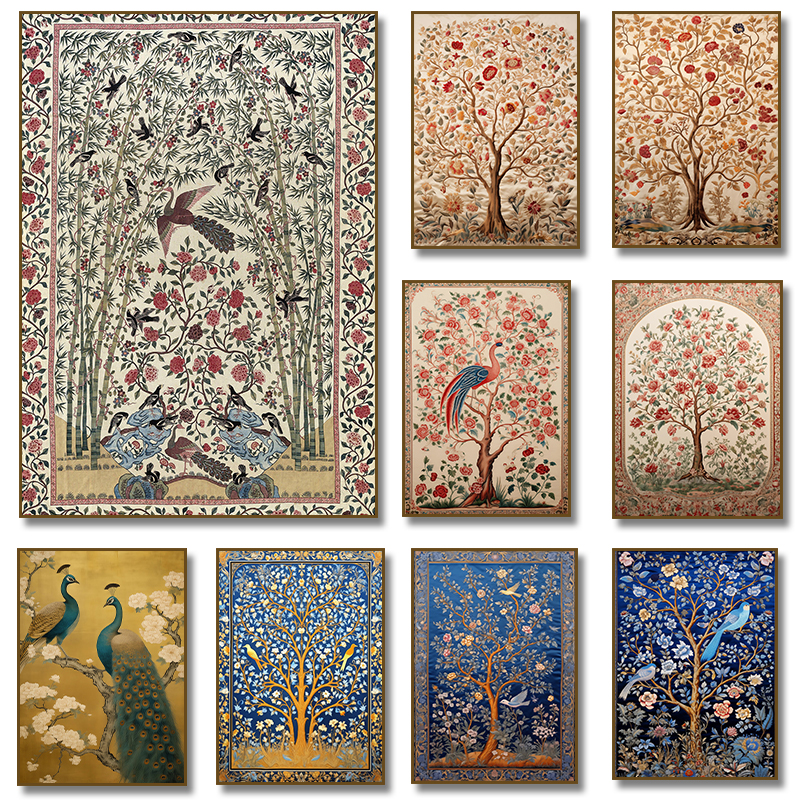 Antique Indian Textile Birds F - Home Textiles Room Spray reseña y precio