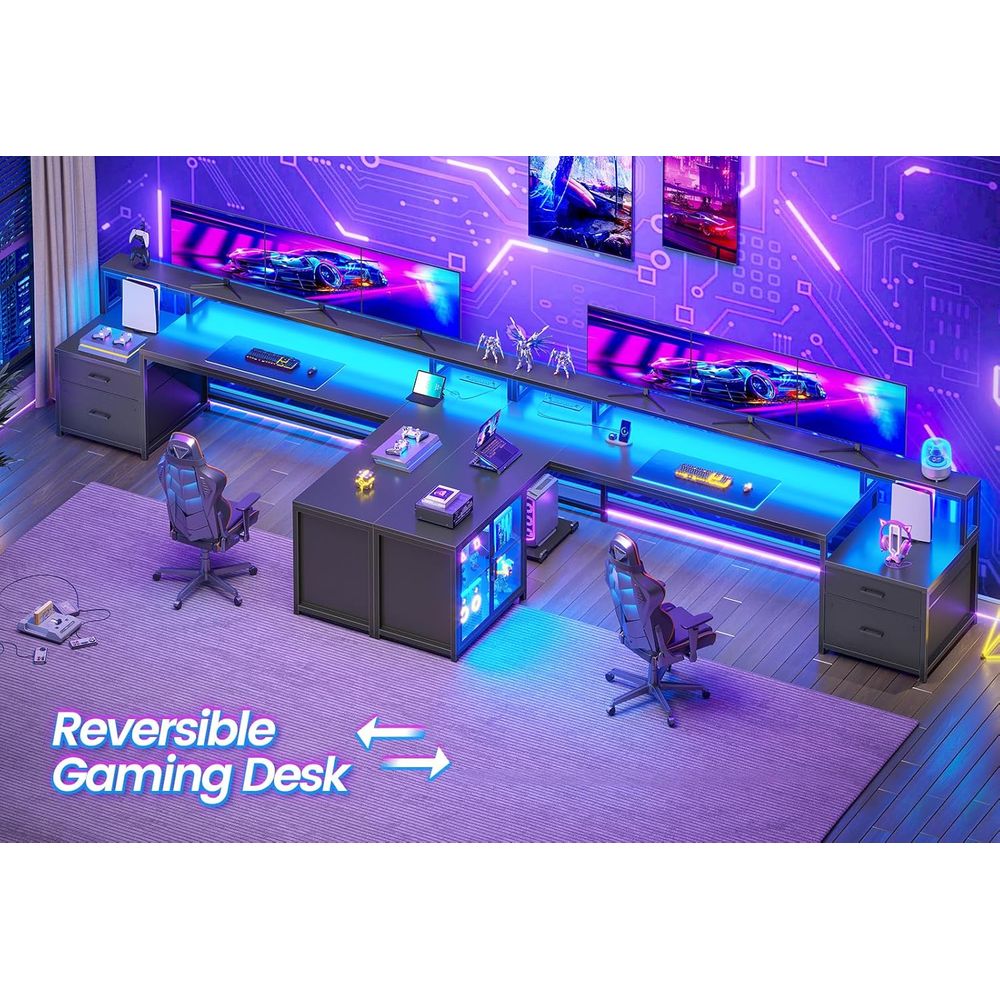 78.7 L-Shaped Gaming Desk with - Home & Hotel Textiles Private Limited reseña y precio