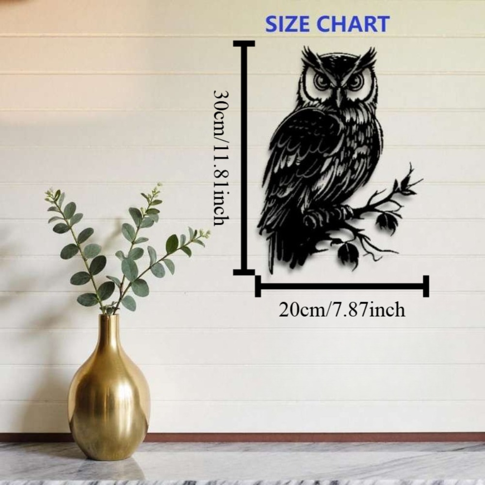 Metal Wall Art Owl Statue 1pc: - Home Textiles Products reseña y precio
