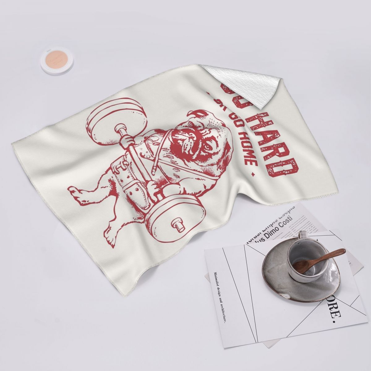 Custom Go Hard Or Go Home Pug  - Home Textiles Face Towel reseña y precio