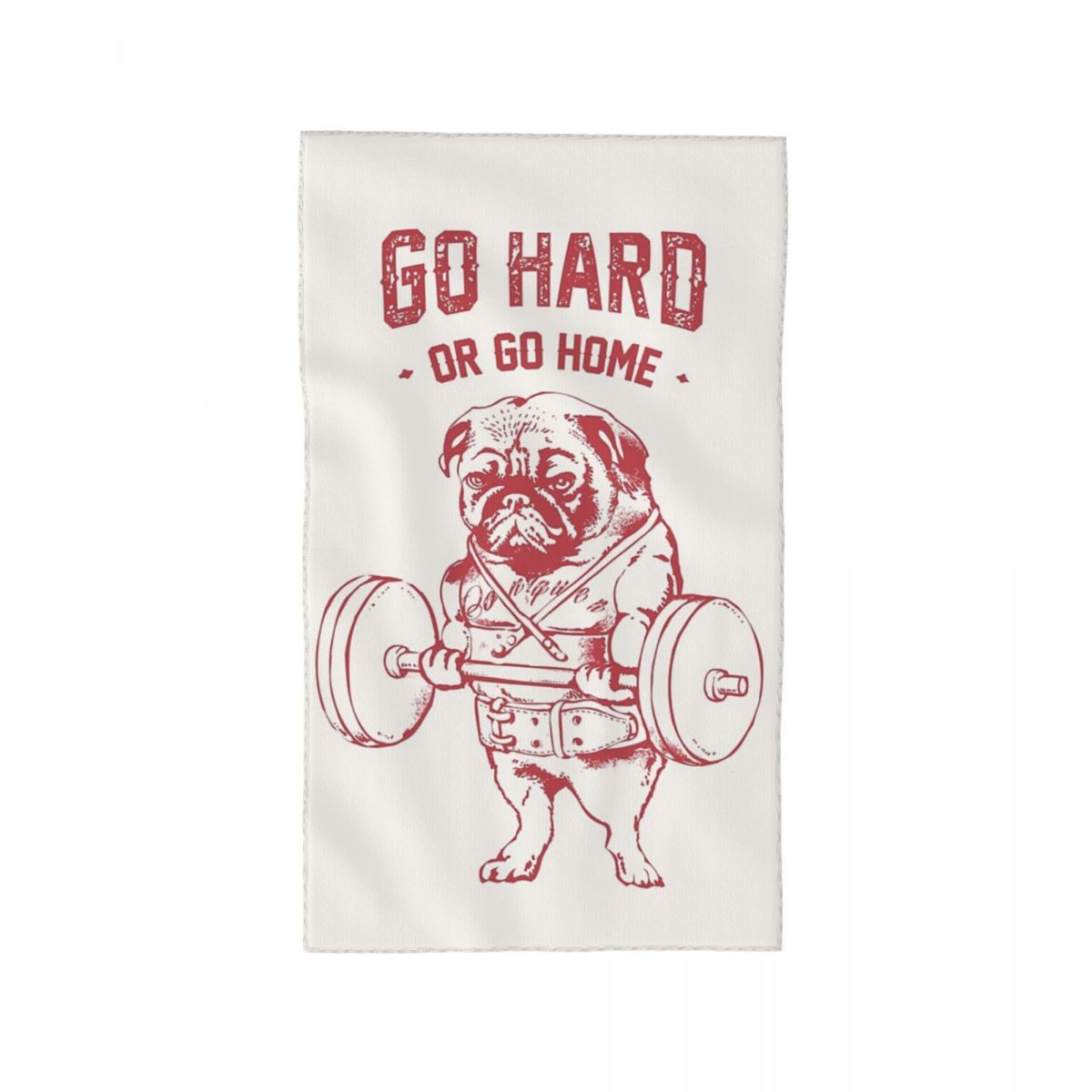 Custom Go Hard Or Go Home Pug  - Home Textiles Face Towel reseña y precio